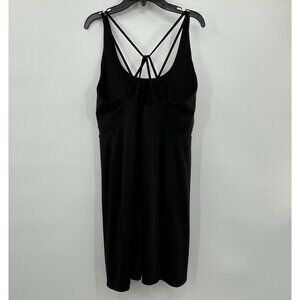Soma 24/7 Strappy Back Sport Dress Black Size Large Built In Shorts Pocket